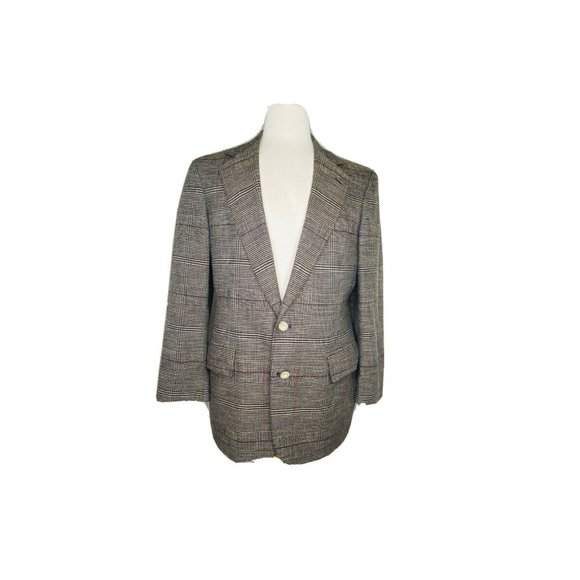 Cricketeer by Dillards Other - Cricketeer 1847 Dillard’s Vintage Men’s Blazer Houndstooth Plaid Union Made USA